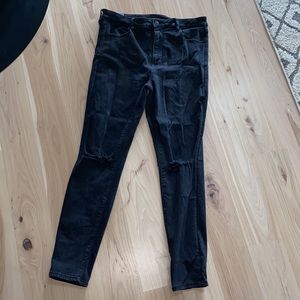 Black ripped jeans